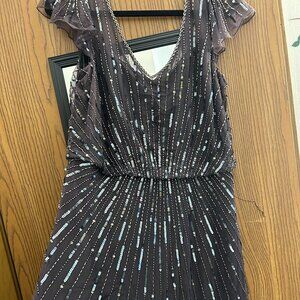 JKARA Fully Beaded Sequin Gown | Formal Event Glam | Women’s 14